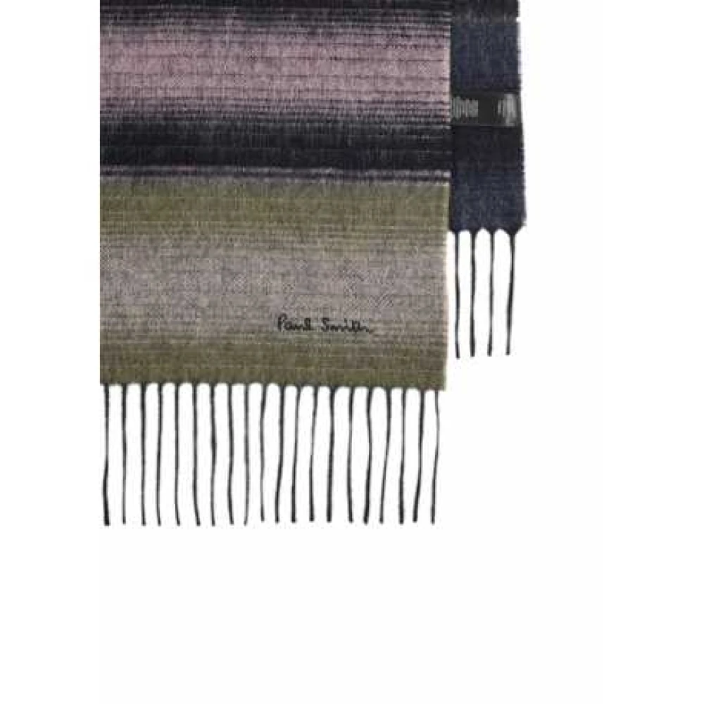 Paul Smith Gestreepte Gradient Wol Sjaal Unisex Multicolor Unisex