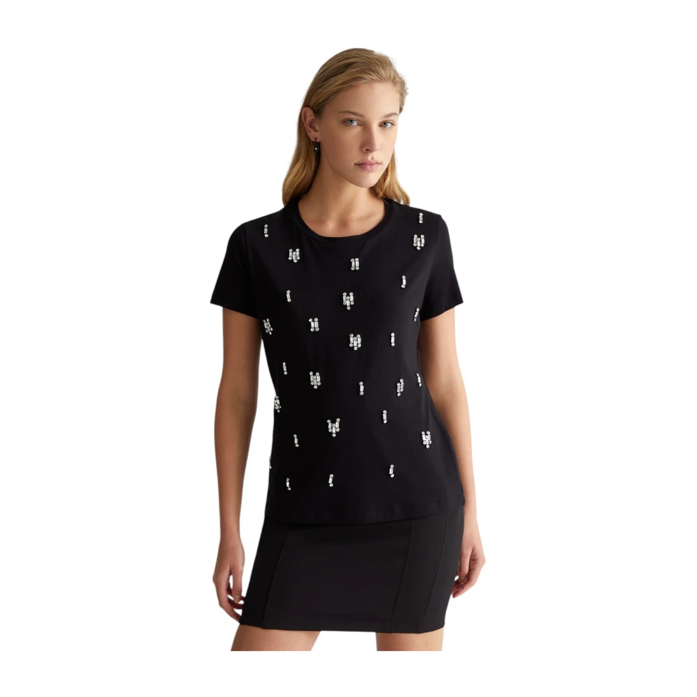Liu Jo Casual Katoenen T-shirt Black Dames