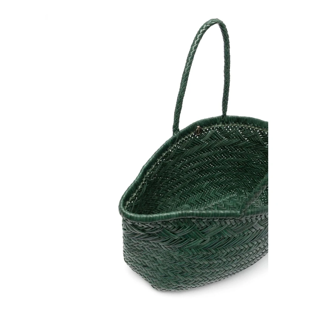 Dragon Diffusion Groene Bamboebos Geweven Leren Tas Green Dames