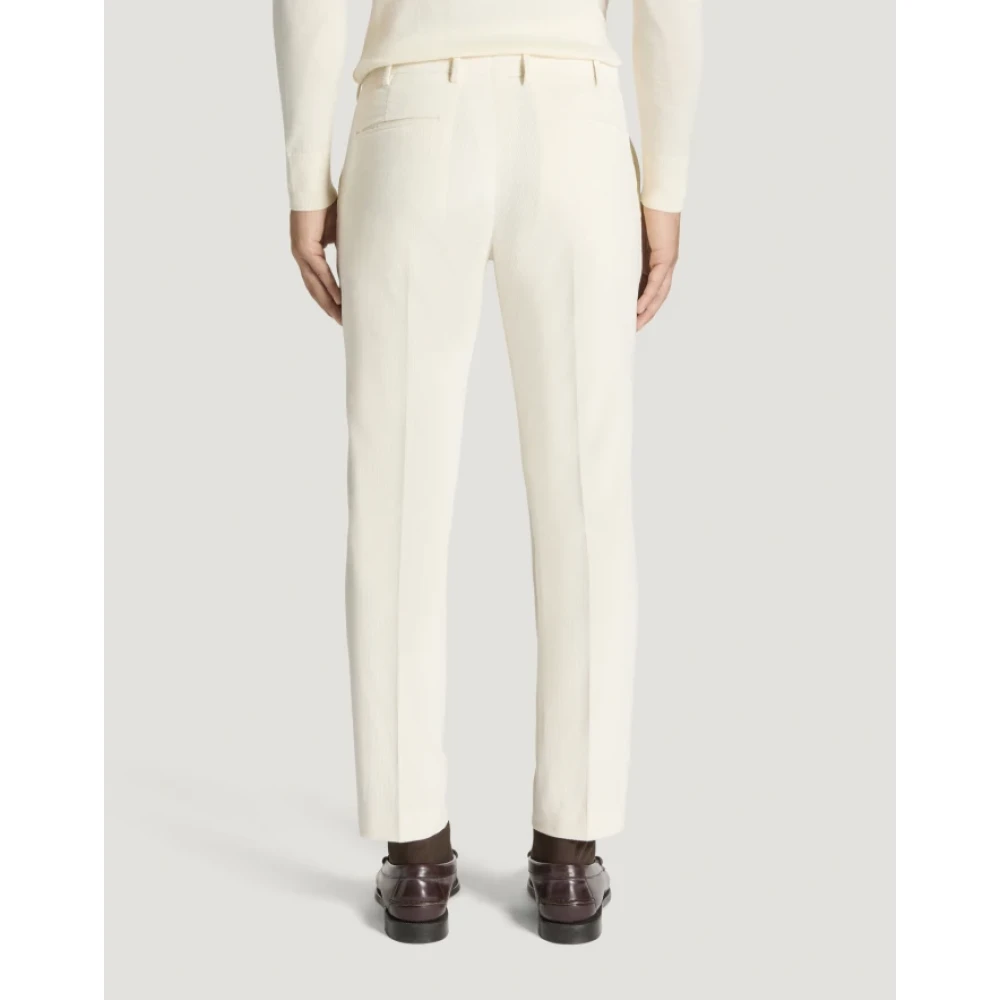 PT Torino Fluwelen Witte Broek Stijlvol Model White Heren