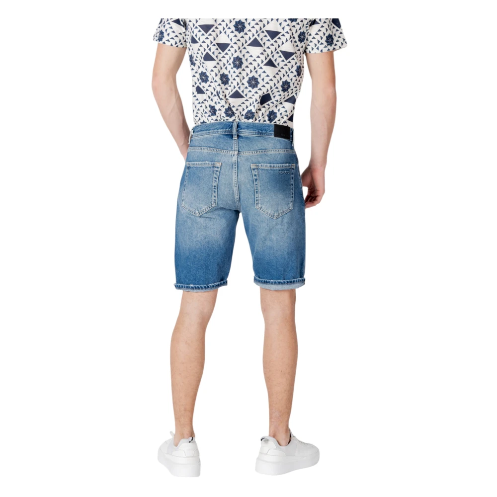 Antony Morato Stijlvolle katoenen shorts met ritssluiting zakken Blue Heren