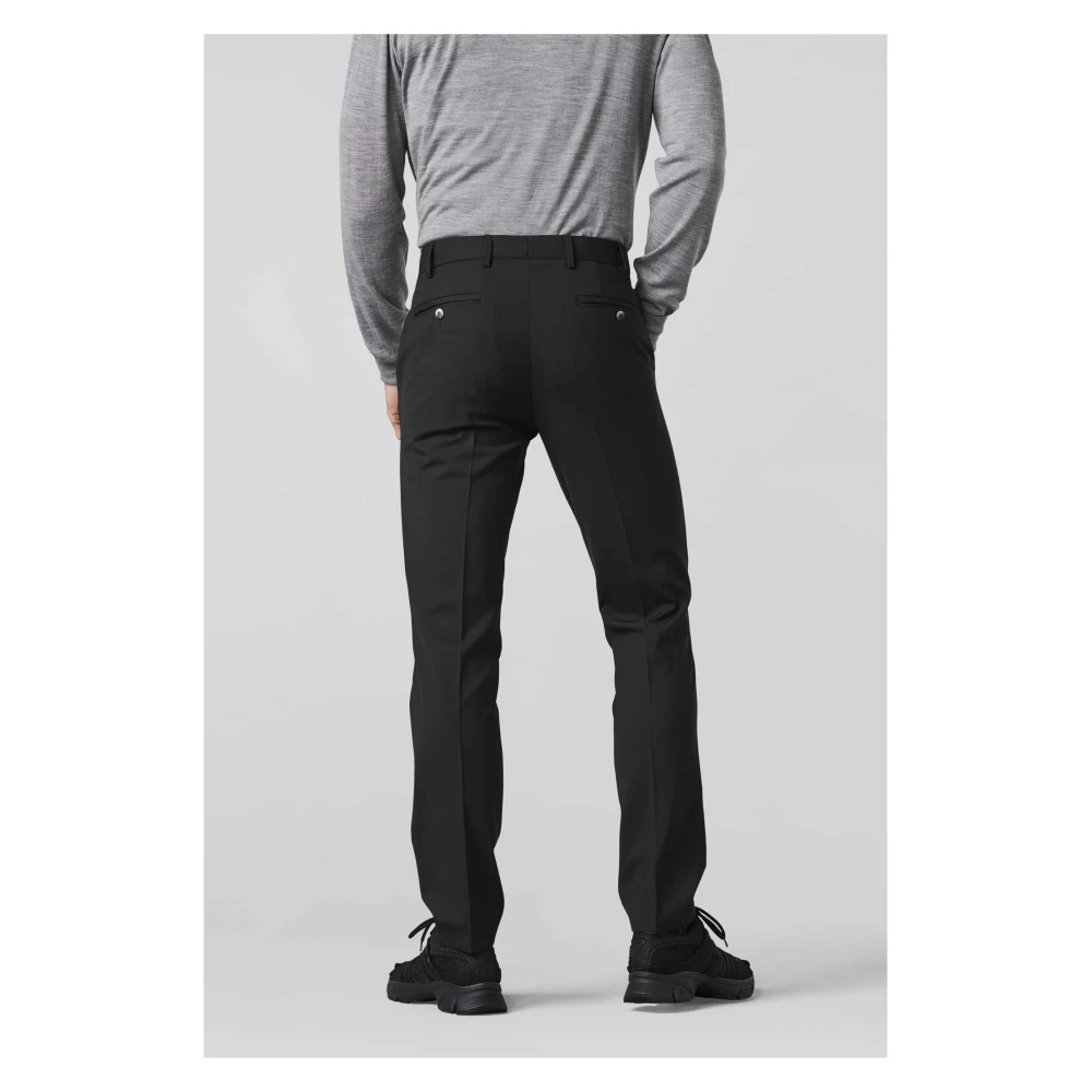 Meyer Stretch Wol Oslo Broek Black Heren