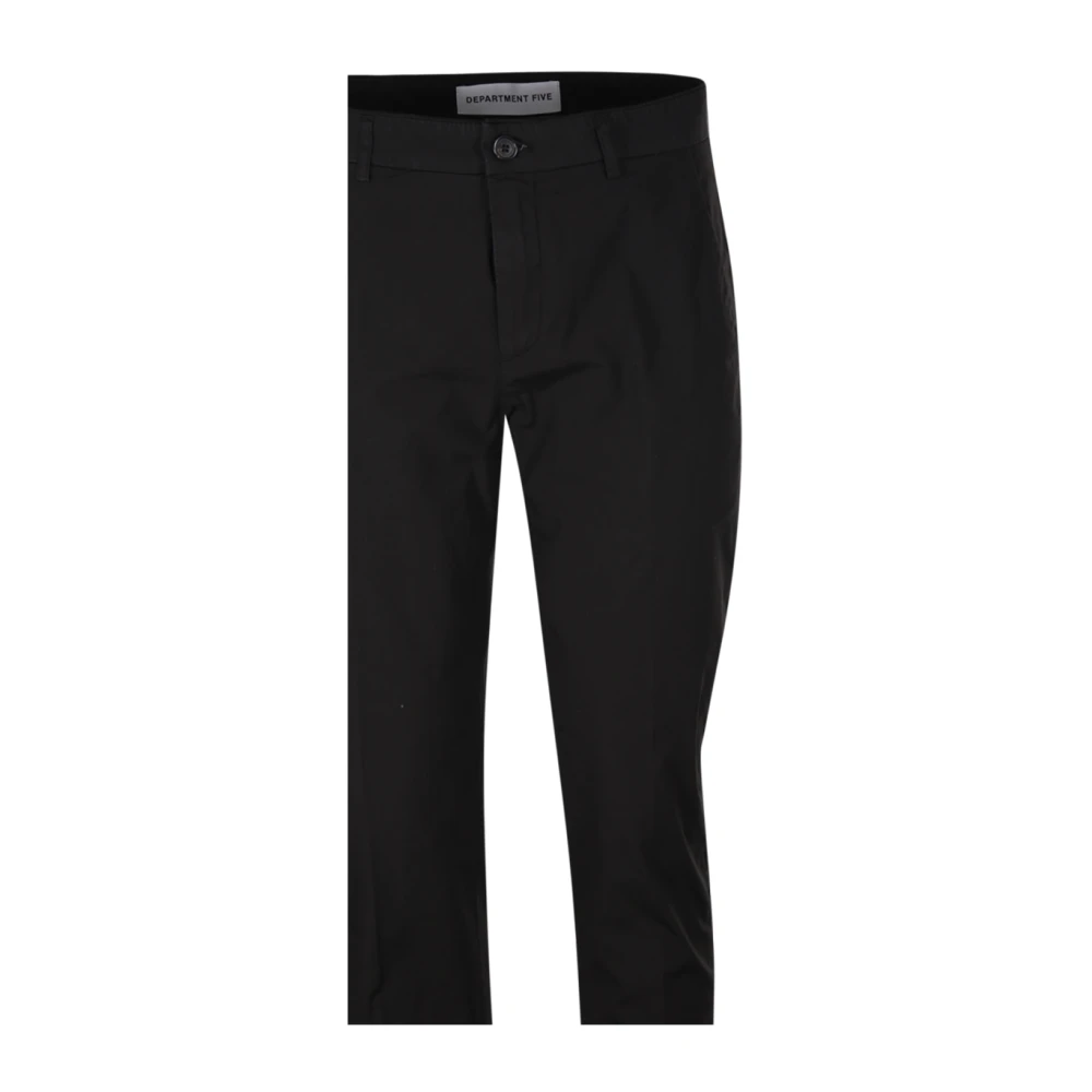 Department Five Zwarte Prins Chinos Crop Broek Black Heren