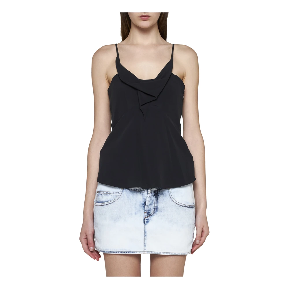 Isabel marant Zwarte Top Stijlvol Black Dames