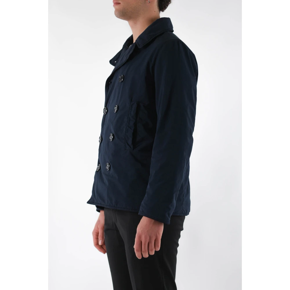 Aspesi Dubbelbreasted jas met klassieke revers Blue Heren