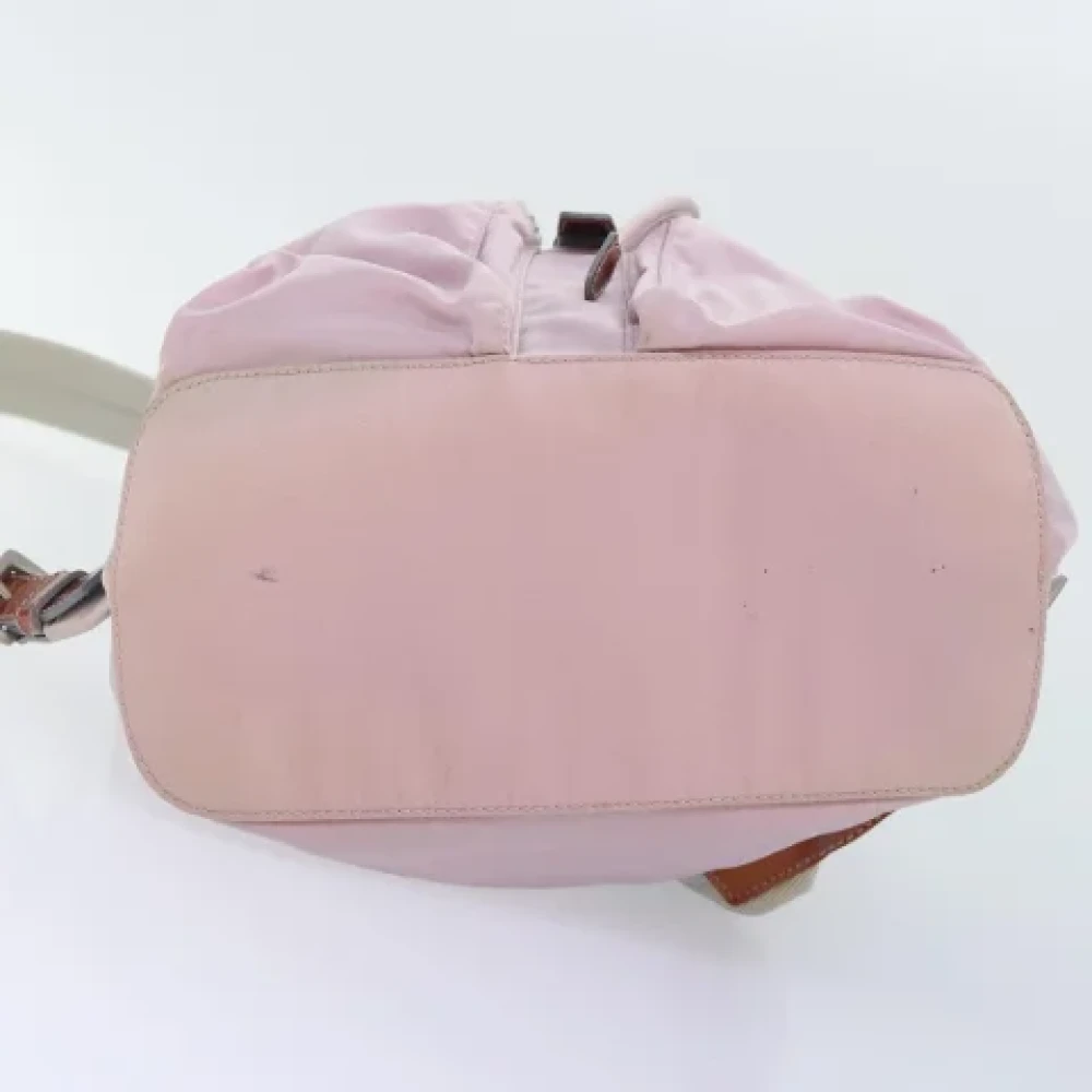 Prada Vintage Pre-owned Nylon backpacks Pink Dames