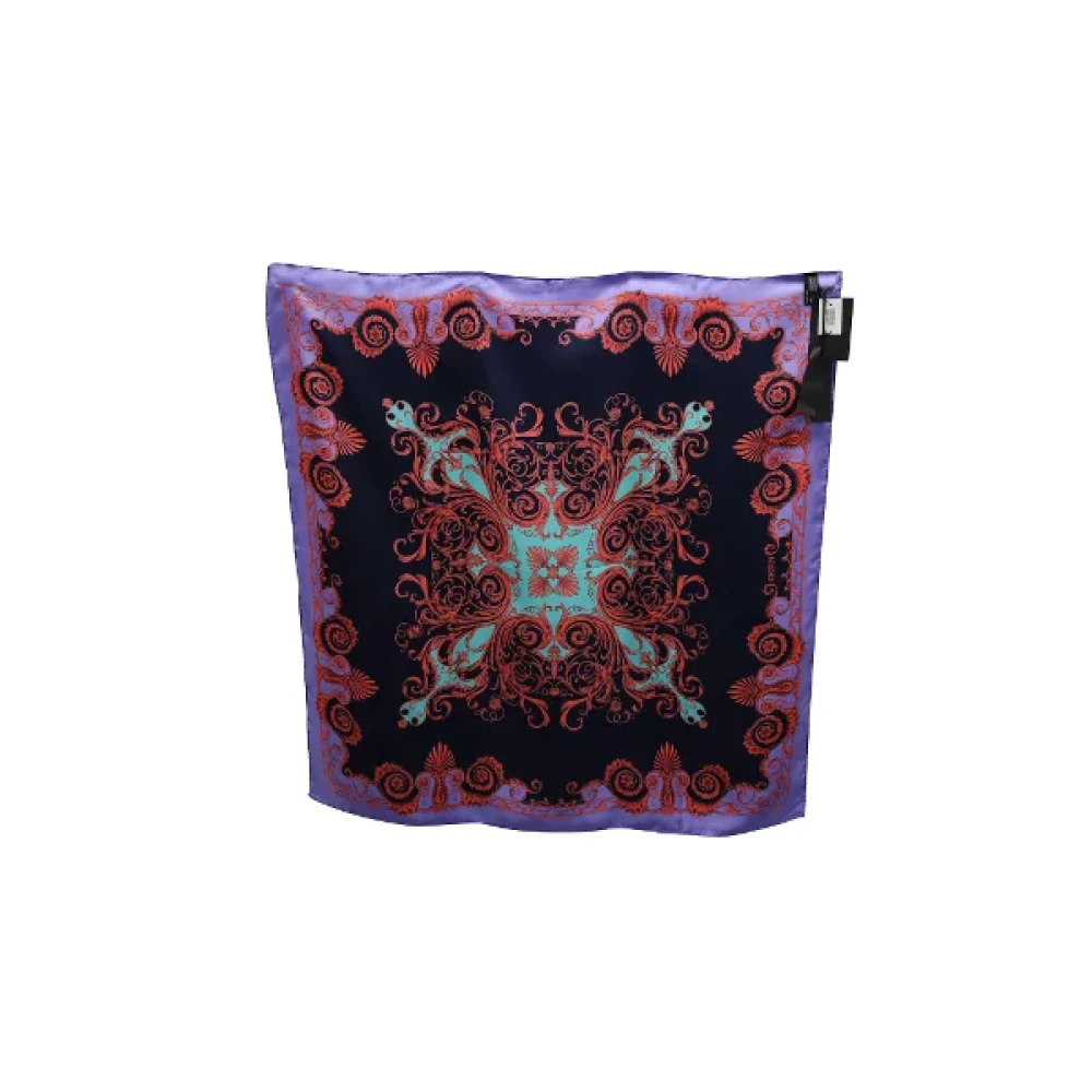 Versace Meerkleurige zijden sjaal Multicolor Unisex