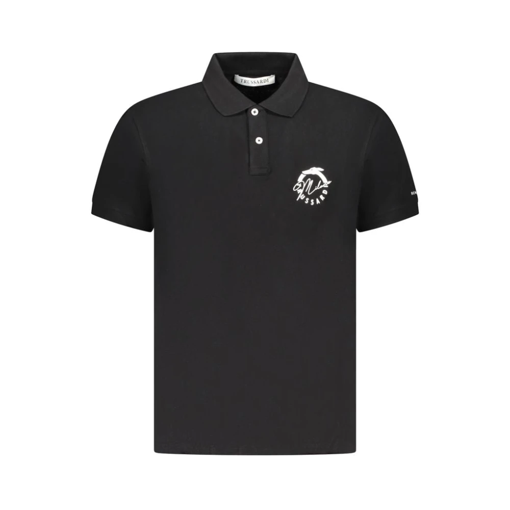 Trussardi Men's Black Cotton Polo Shirt