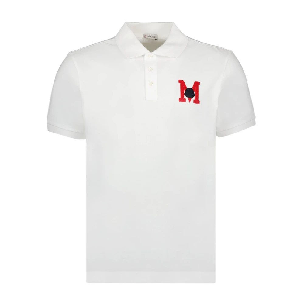 Moncler Klassieke Logo Polo Shirt White Heren