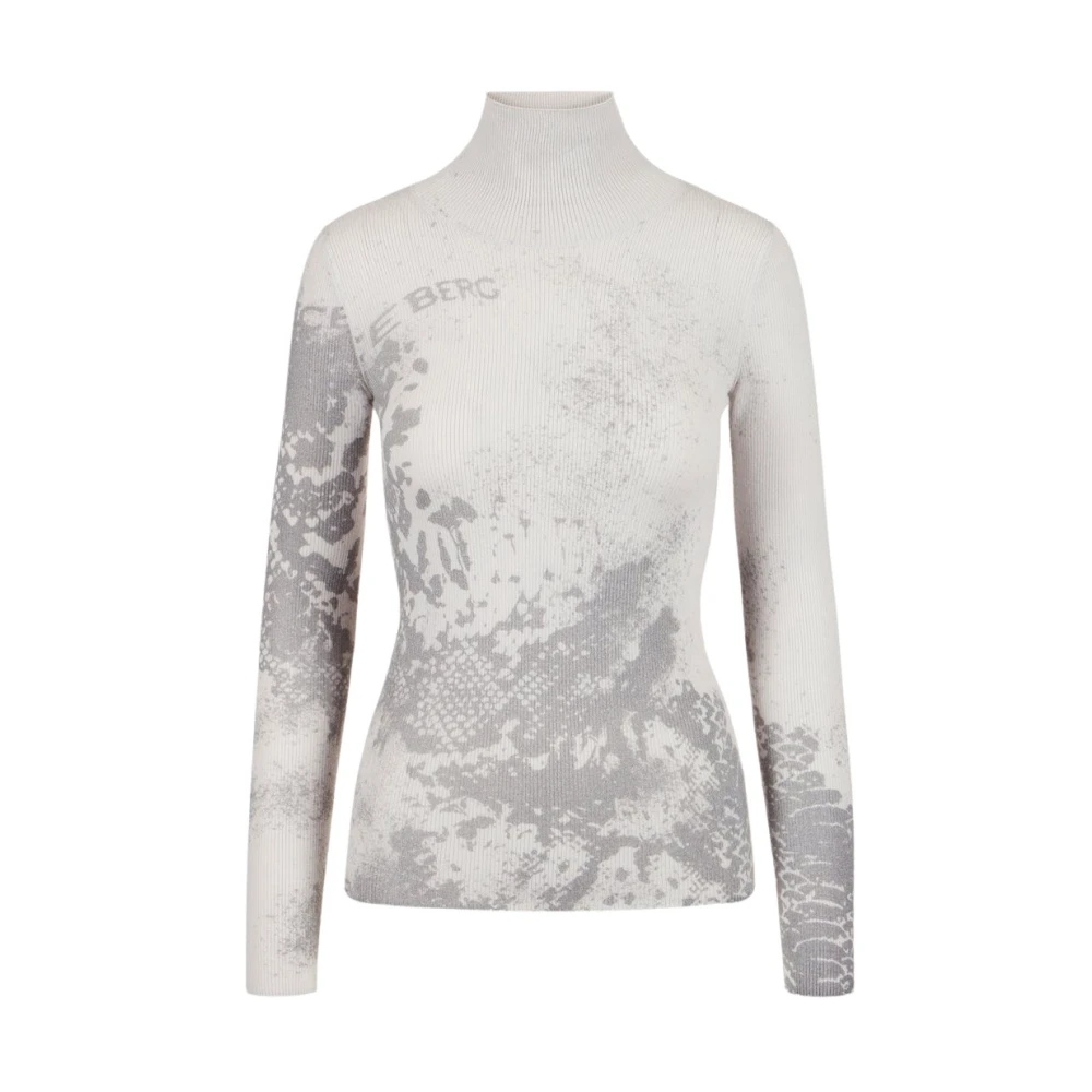 Iceberg Slimme wollen turtleneck trui met dropped schouders Gray Dames
