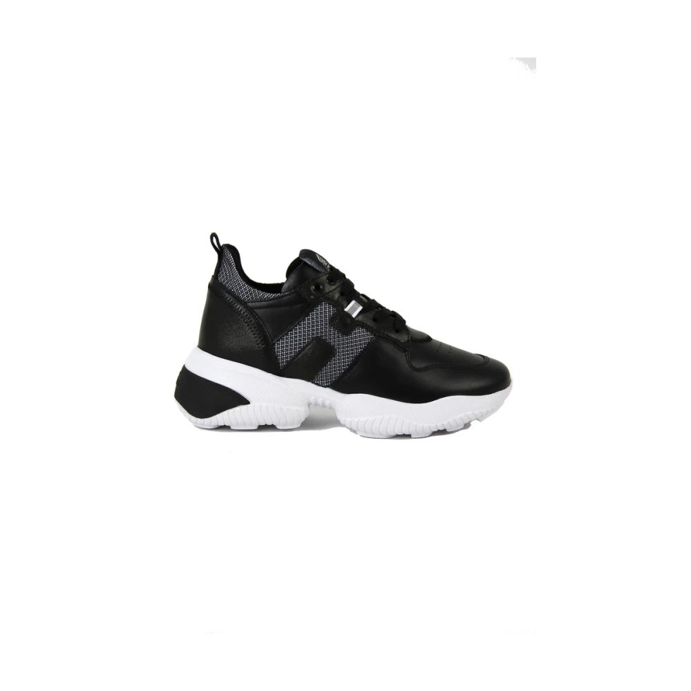 Hogan Women's Black Sneakers, 4 Uk, Interaction Trainers