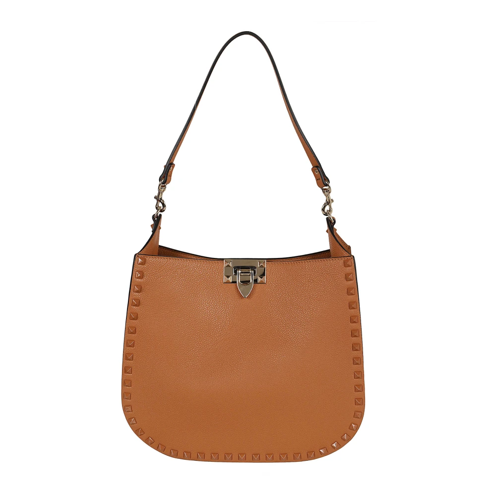 Rockstud Granat Kalveskinn Hobo Bag