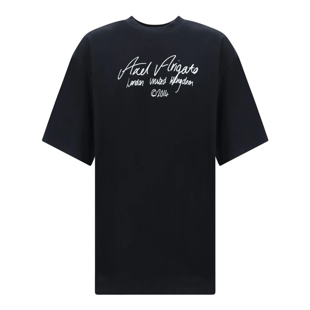 Axel Arigato Zwart Katoenen Jersey Logo T-shirt Black Heren