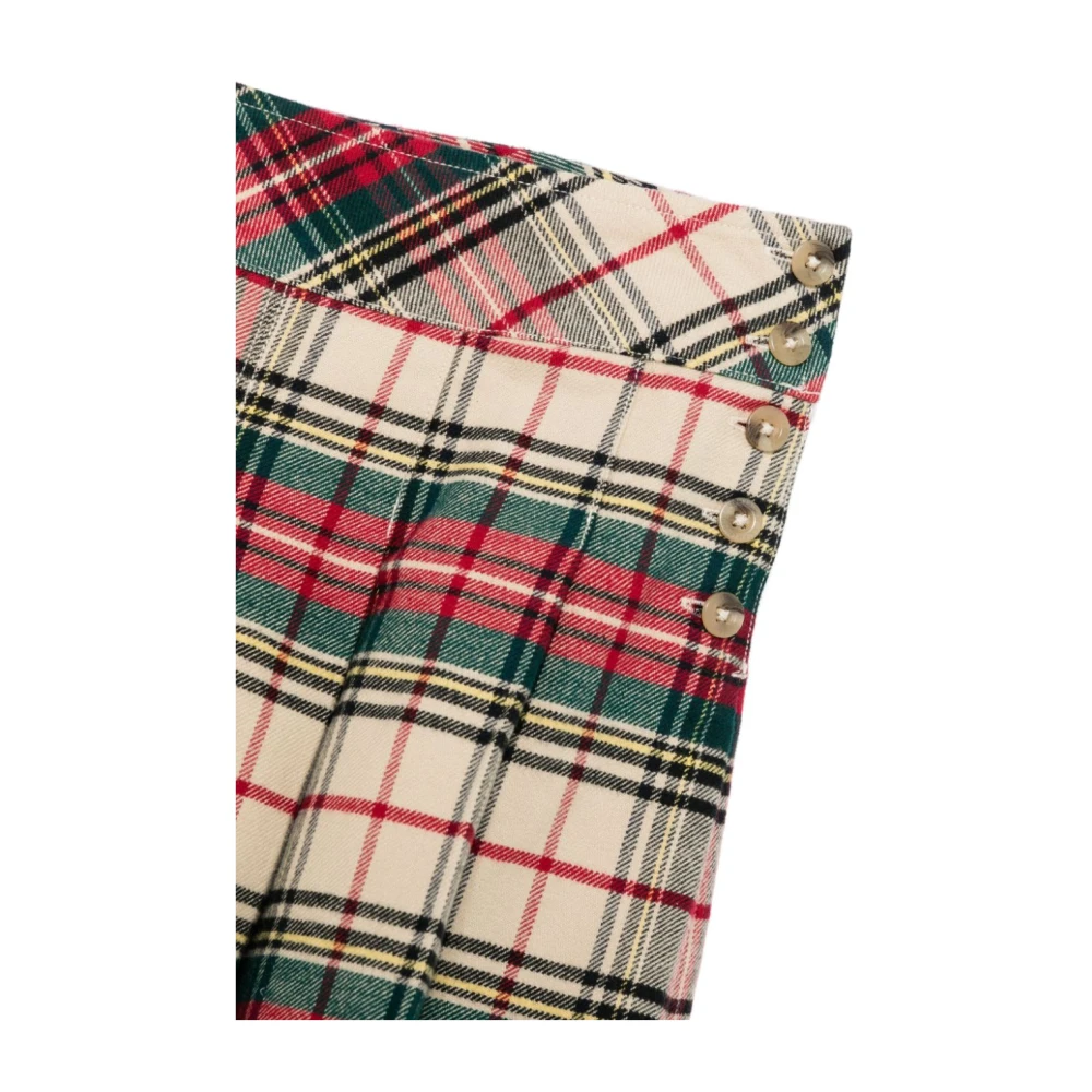 Ralph Lauren Geruite Plooirok Multicolor Dames