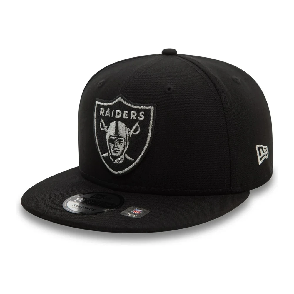 new era Zwarte Raiders Metallic Outline Pet Black Heren