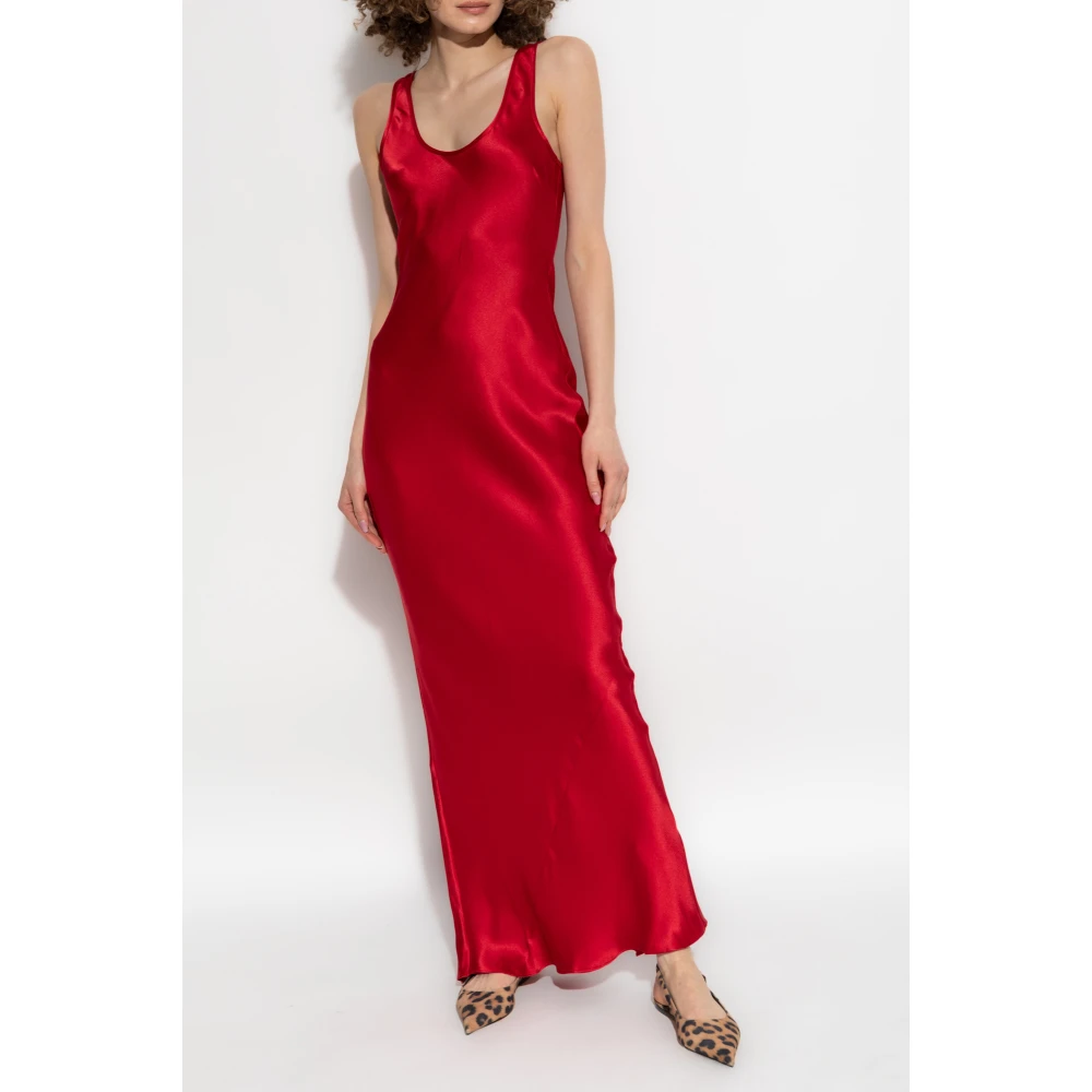 Anine Bing Zijden jurk 'Alison' Red Dames