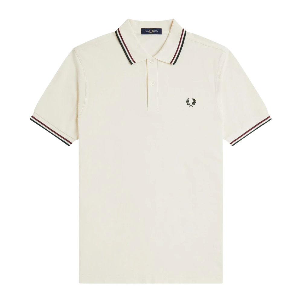 Fred Perry Men's Beige Polo Shirts, 2XL, M3600 Twin Tipped Polo