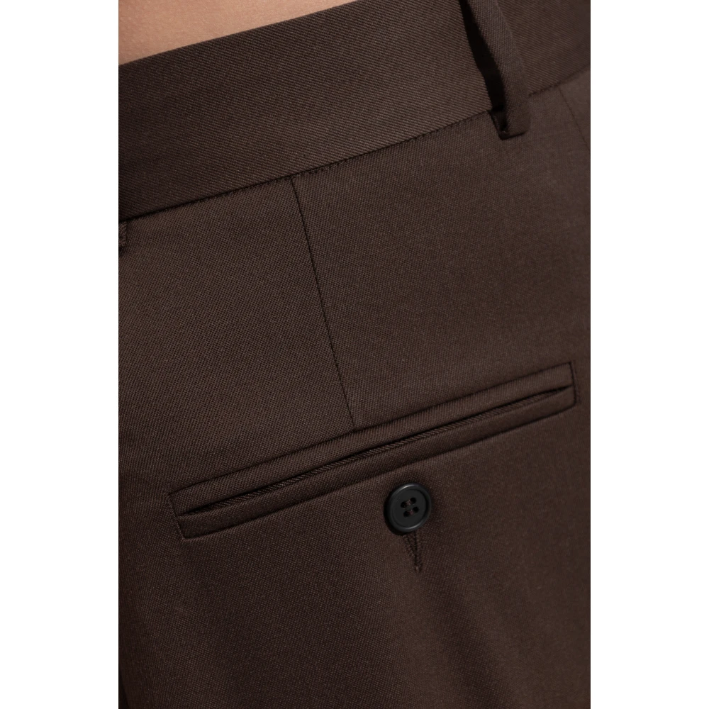 MM6 Maison Margiela Geplooide broek Brown Dames