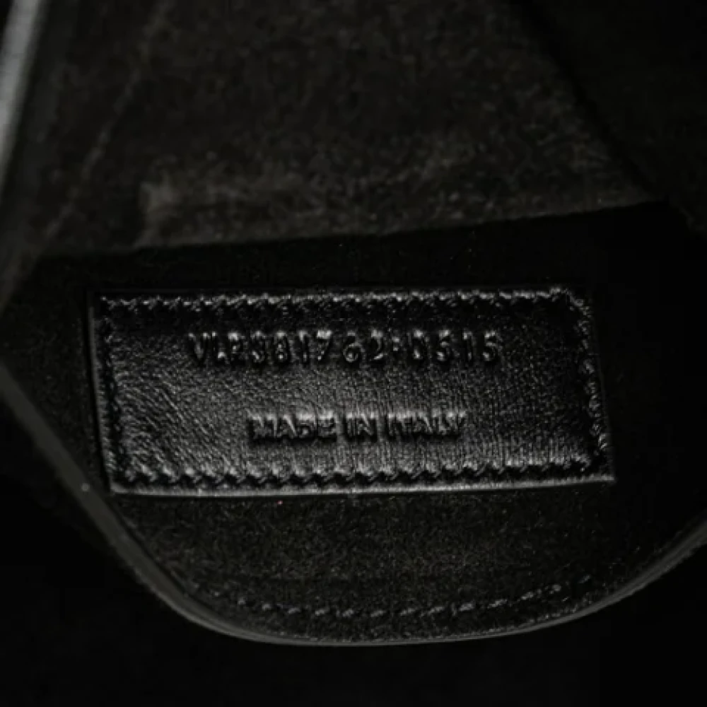 Saint Laurent Vintage Pre-owned Suede handbags Black Dames