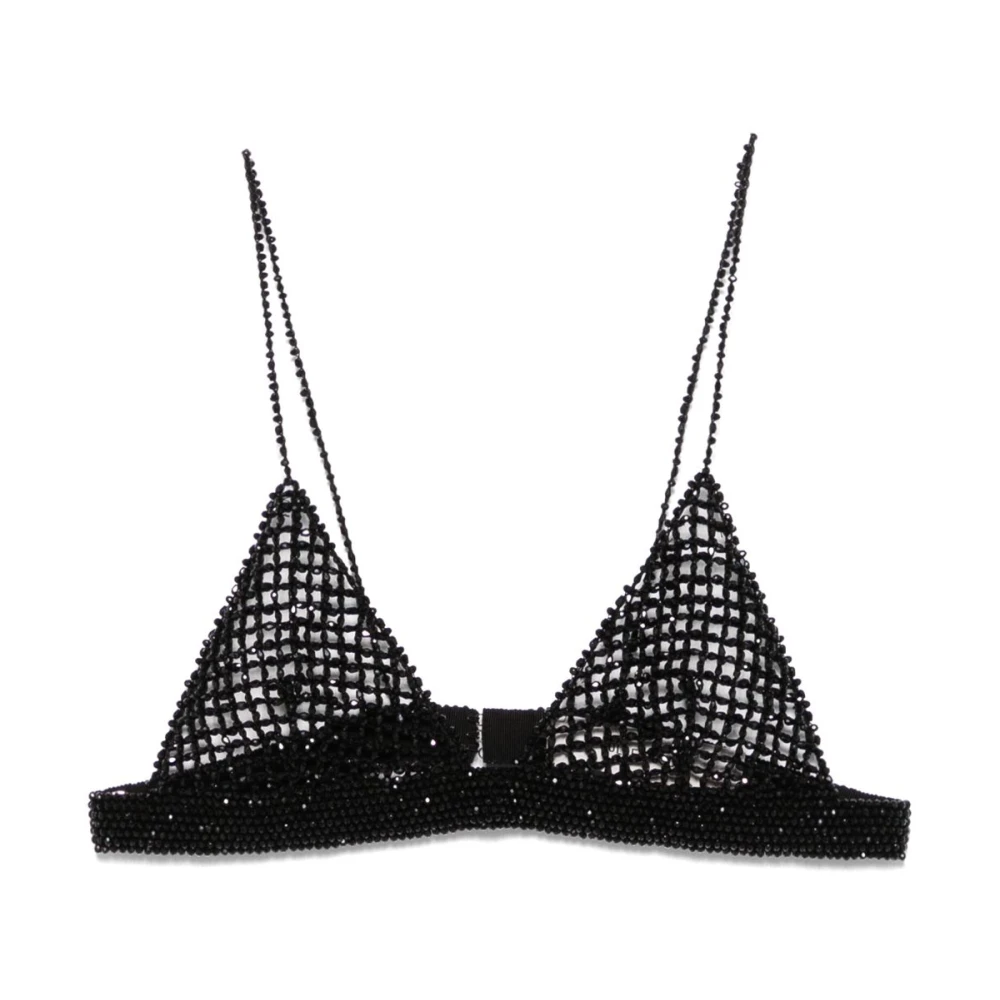 Golden Goose Zwarte Triangel Cup Unlined Camisole Black Dames