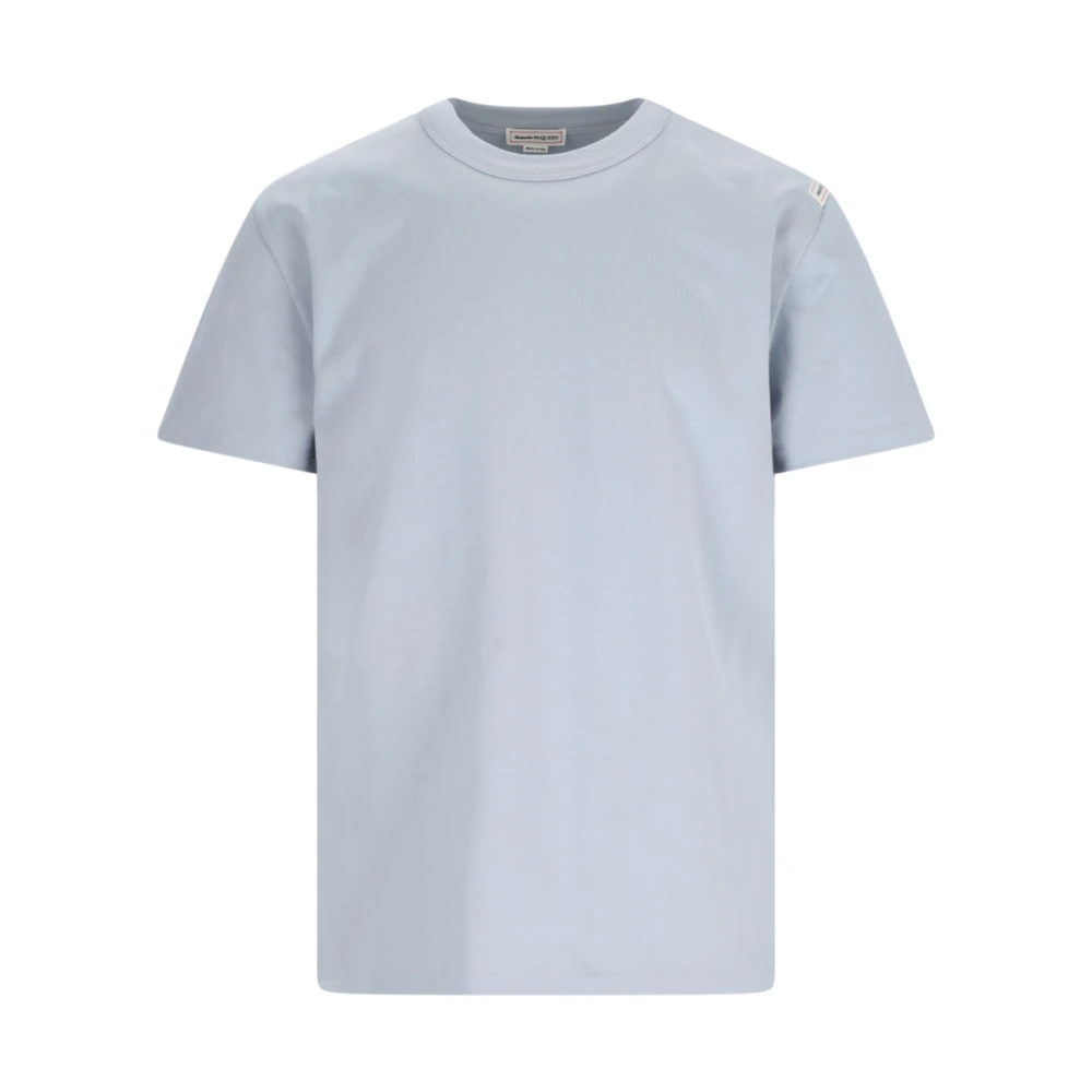 Alexander mcqueen Blauw Casual T-shirt met Logo Blue Heren