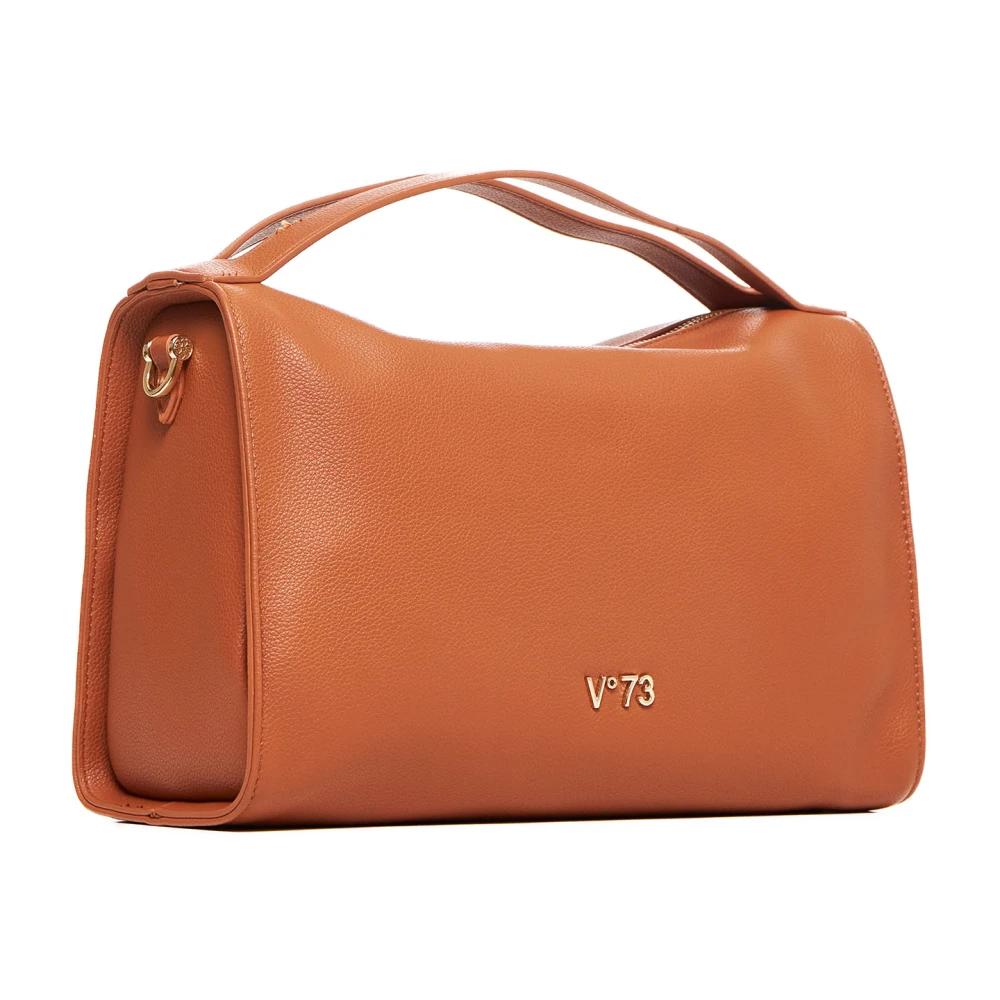V73 Bruine Leren Tas Brown Dames