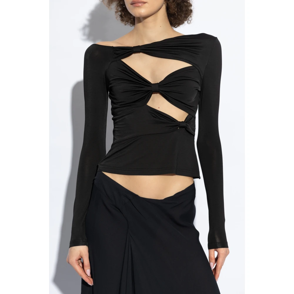 Cult Gaia Top Rosia Black Dames