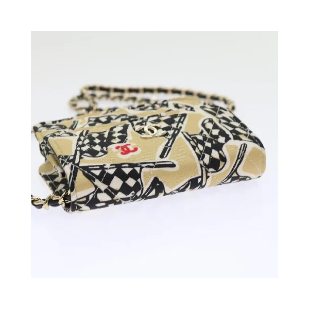 Chanel Vintage Pre-owned Cotton chanel-bags Beige Dames