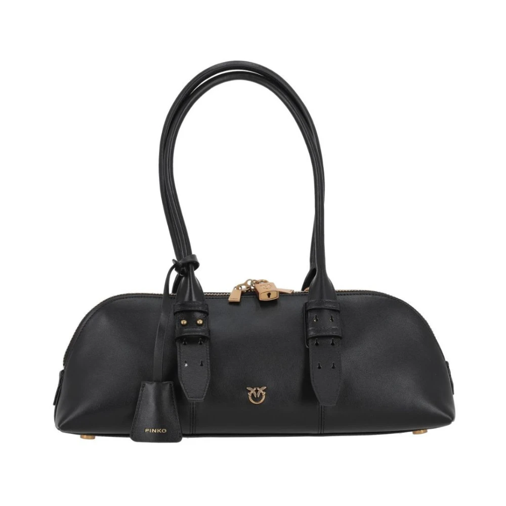 Pinko Women's Black Bowling Horizontal Big - Handbags - One Size - Bags