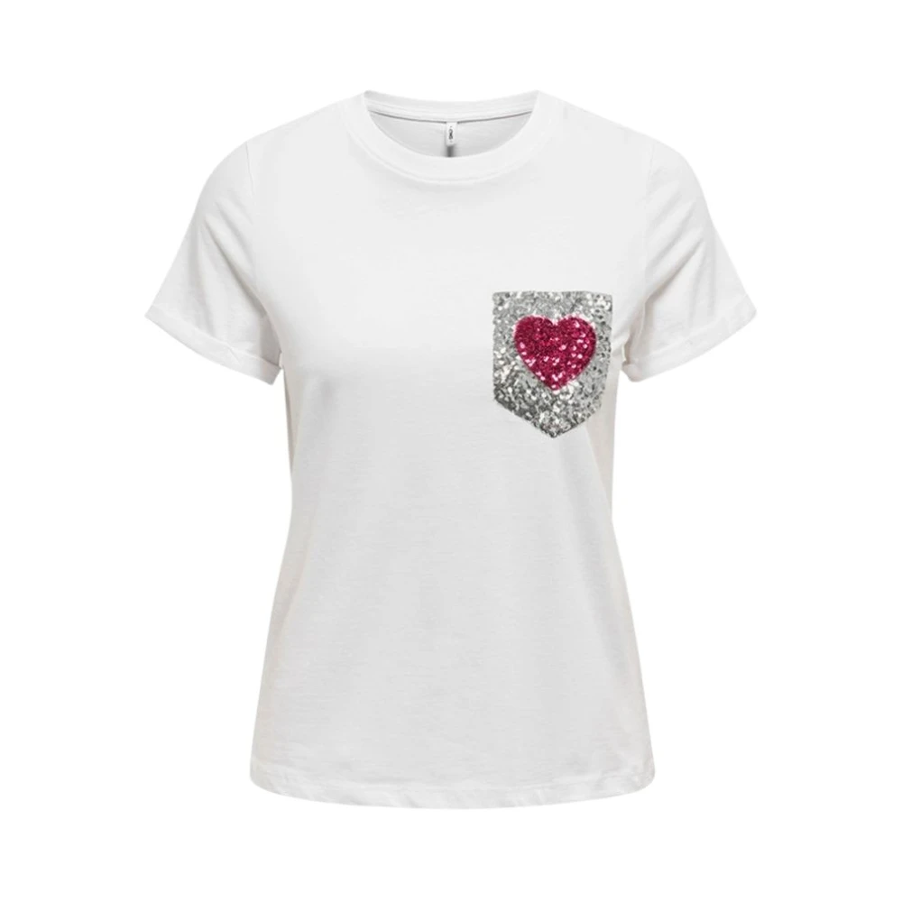 Only Casual Life Pocket T-Shirt White Dames