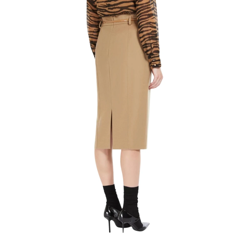 Max Mara Elegante Ginseng Rok Brown Dames
