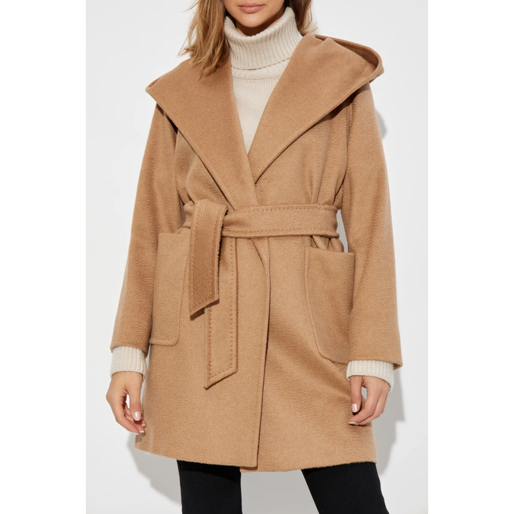 Max Mara Jas Rialto met capuchon Beige Dames
