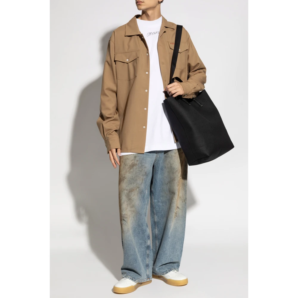 Marni Overhemd met zakken Beige Heren