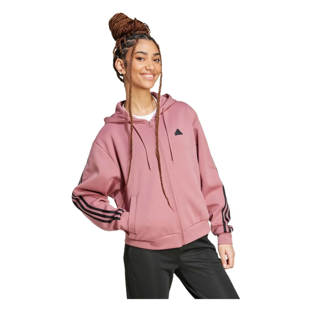 Adidas Future Icons 3 Strepen Hoodie Pink Dames