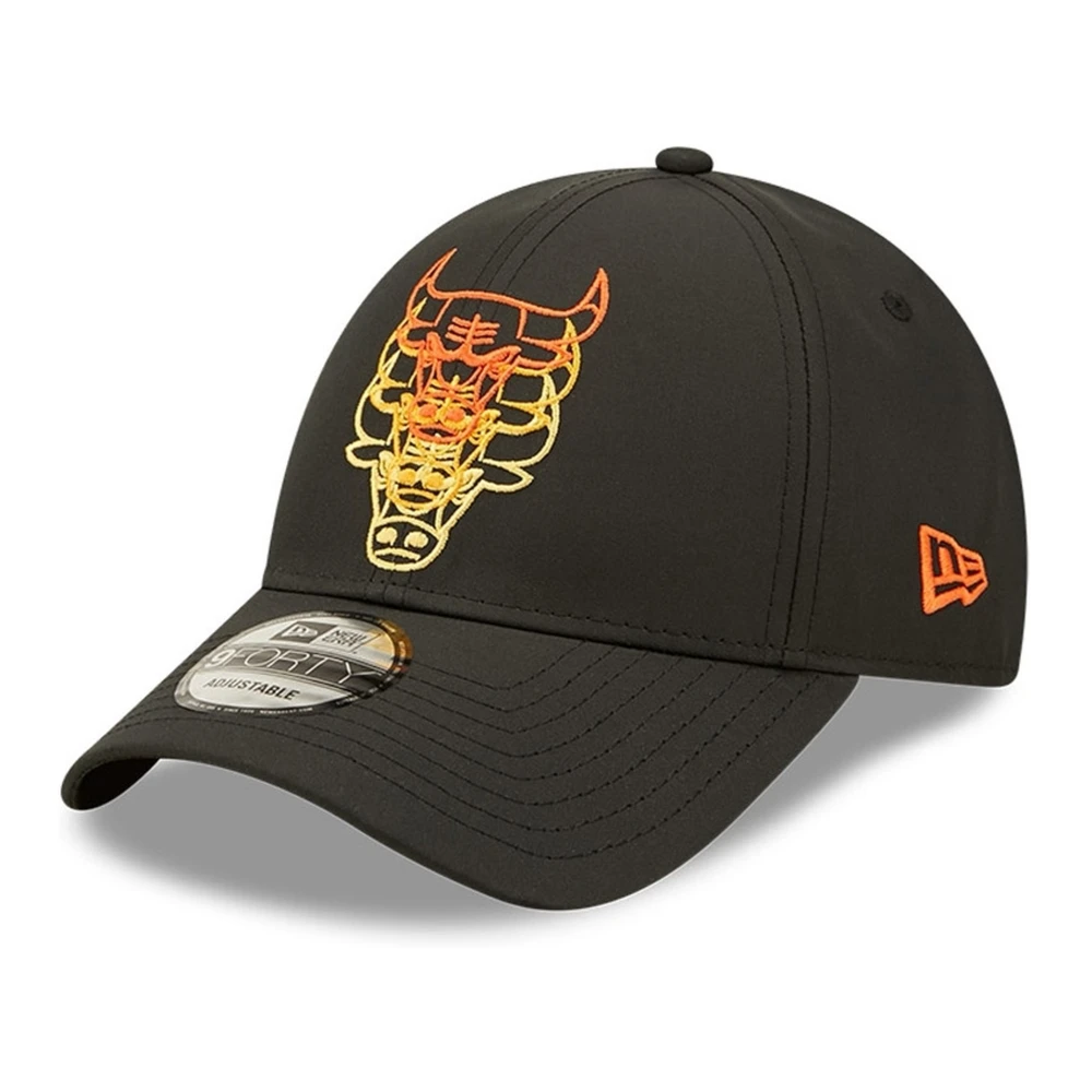 new era Zwarte Bulls Stack Logo Pet Black Heren