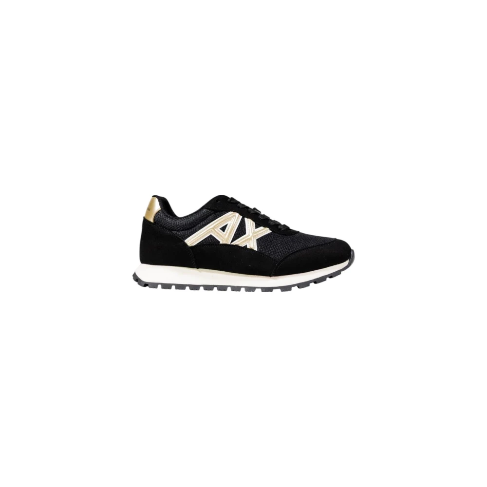 Armani Exchange Men's Black Lace-Up Rubber Sole Trainers - Sneakers - 6 Uk- Shoes