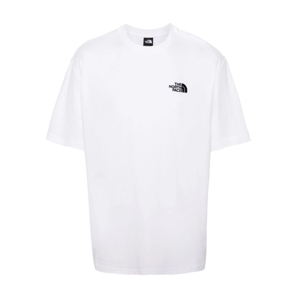 The North Face Wit Katoenen Jersey Geborduurd Logo T-shirt White Heren