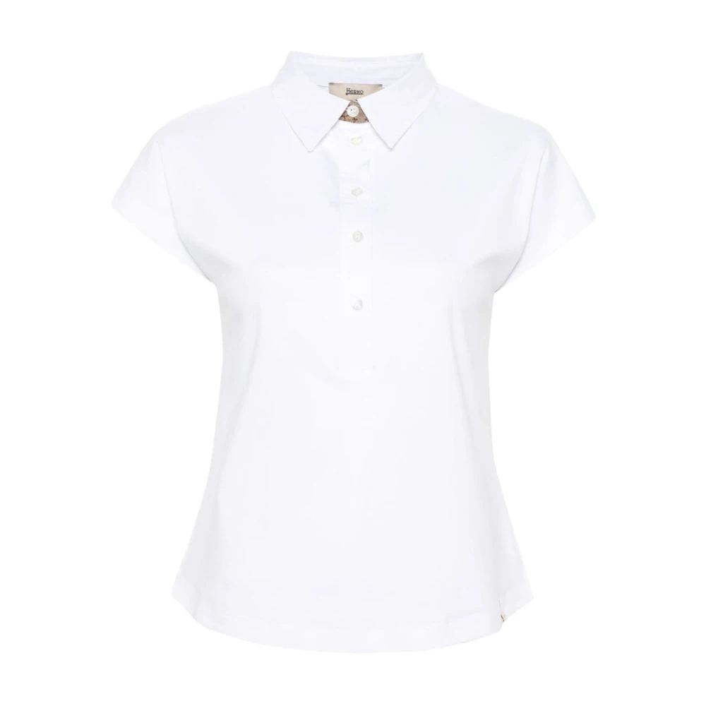 Herno Witte T-shirts en Polos White Dames