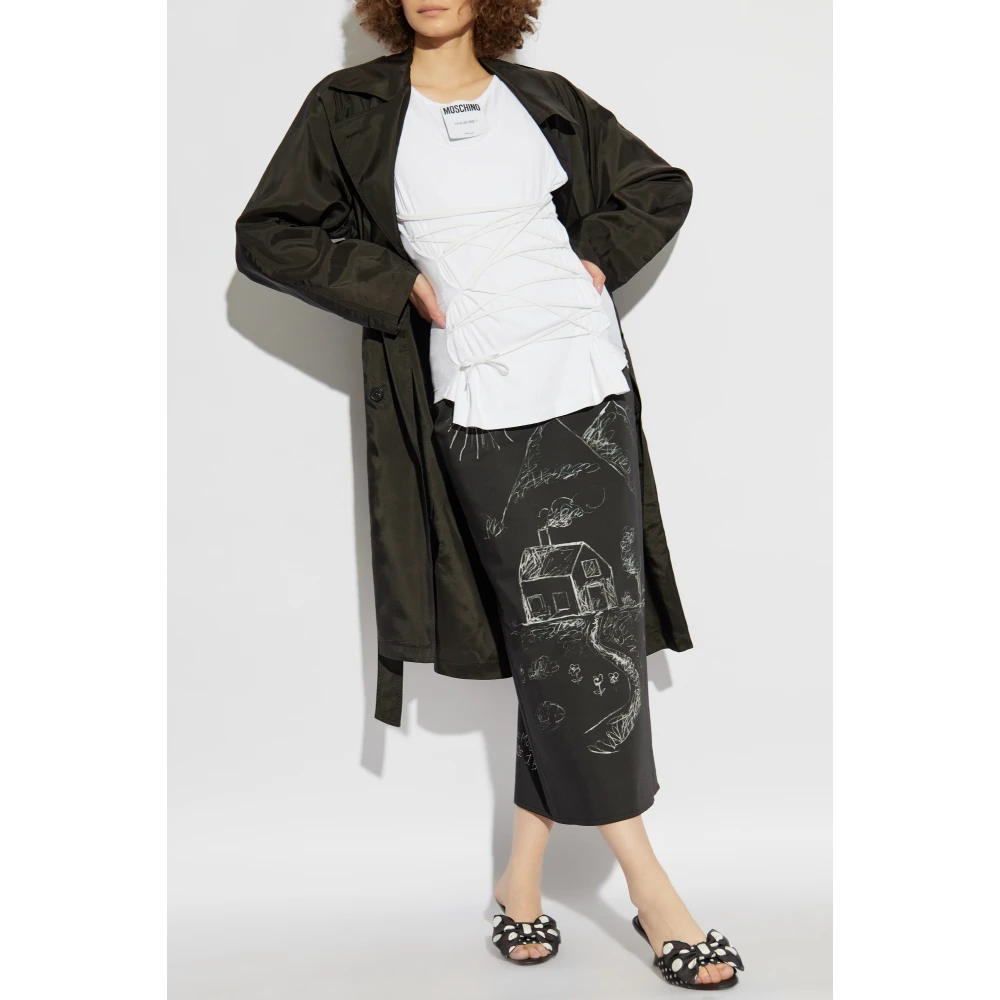 Moschino Top met trekkoorden White Dames