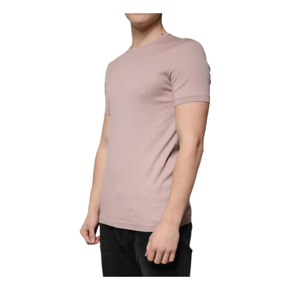 Dolce & Gabbana Bruin Katoen Ronde Hals T-shirt Brown Heren