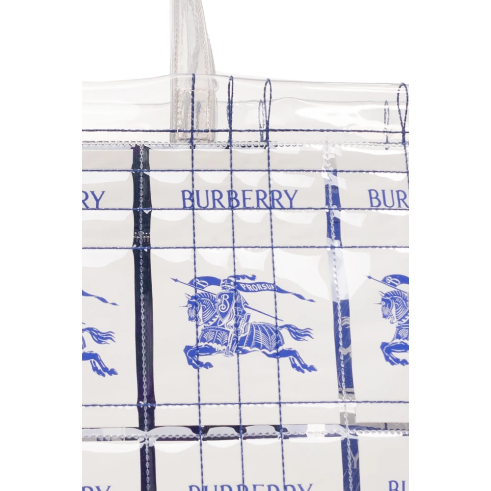 Burberry EKD Label shopper tas White Unisex