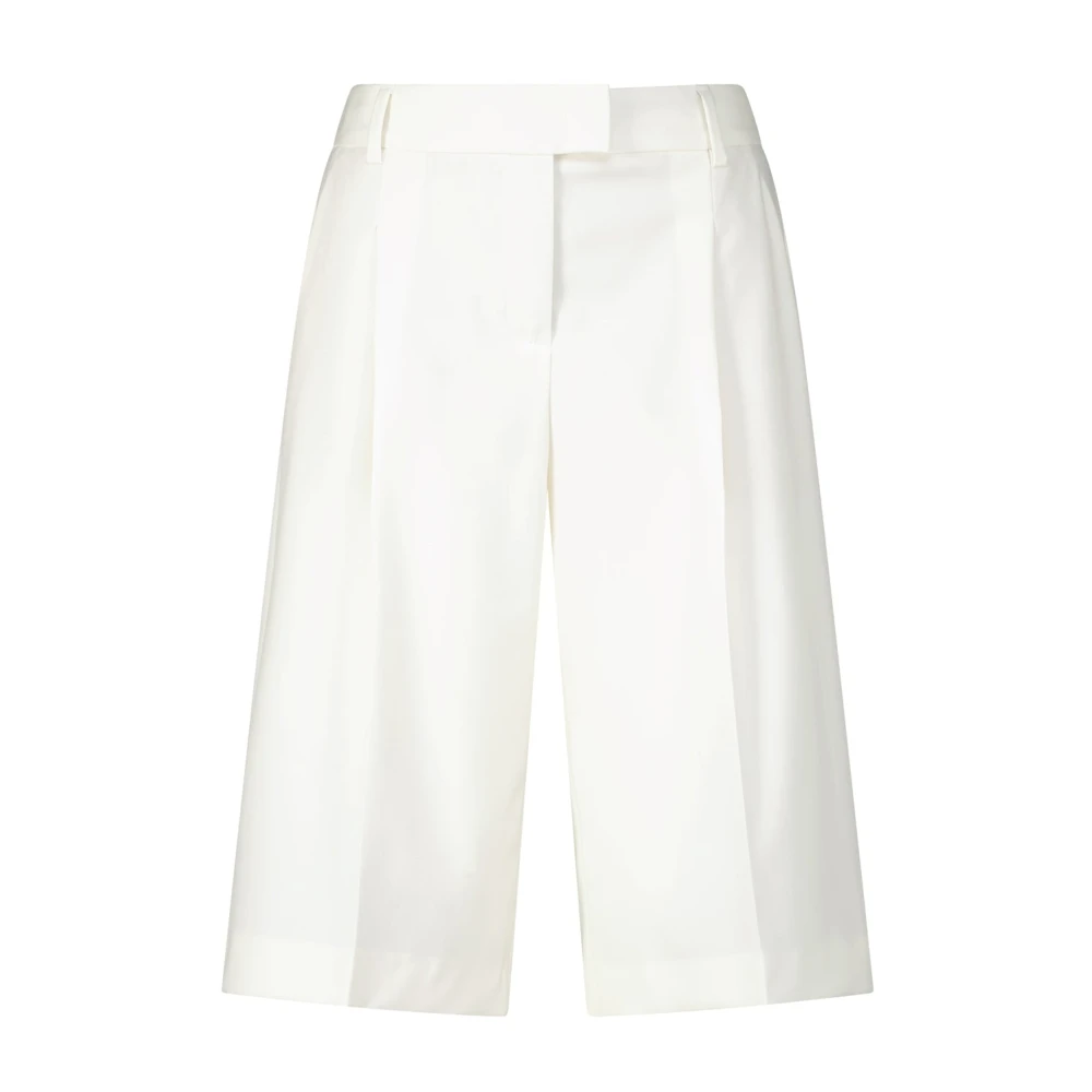 Seductive Elegante Korte Stoffen Broek White Dames