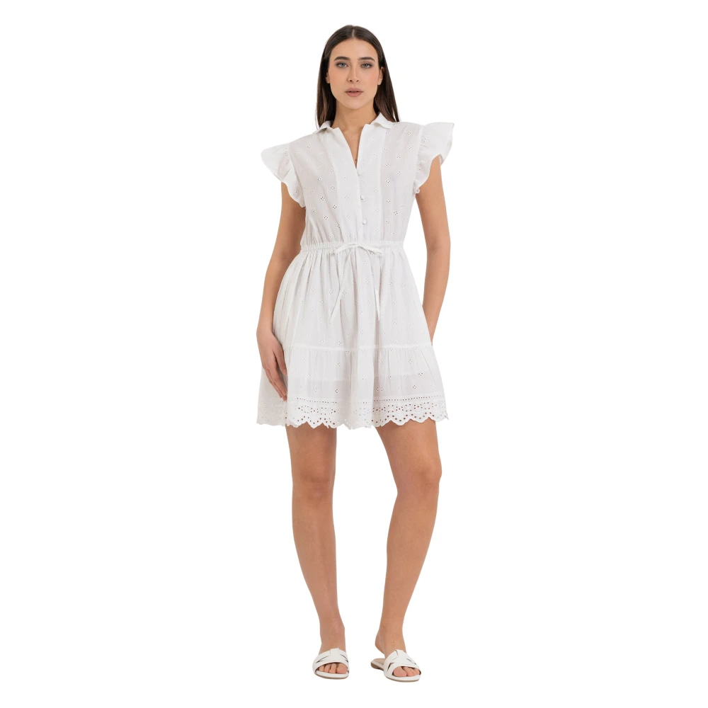 Kocca White Short Dresses, Female, Xl, Shirt Dresses