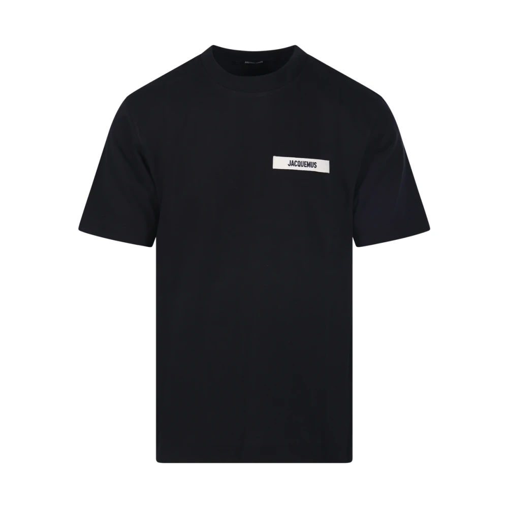 Jacquemus Zwarte Gros Grain T-Shirt Black Heren