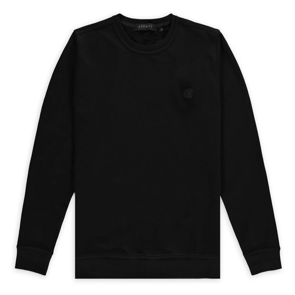 Aspact Zwarte Graffiti Sweater Trendy Ontwerp Black Heren