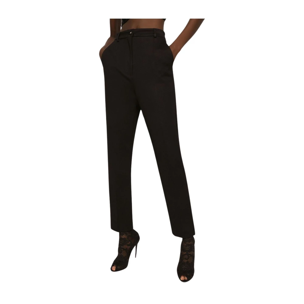 Dolce & Gabbana Zwarte broek met hoge taille van Black Dames