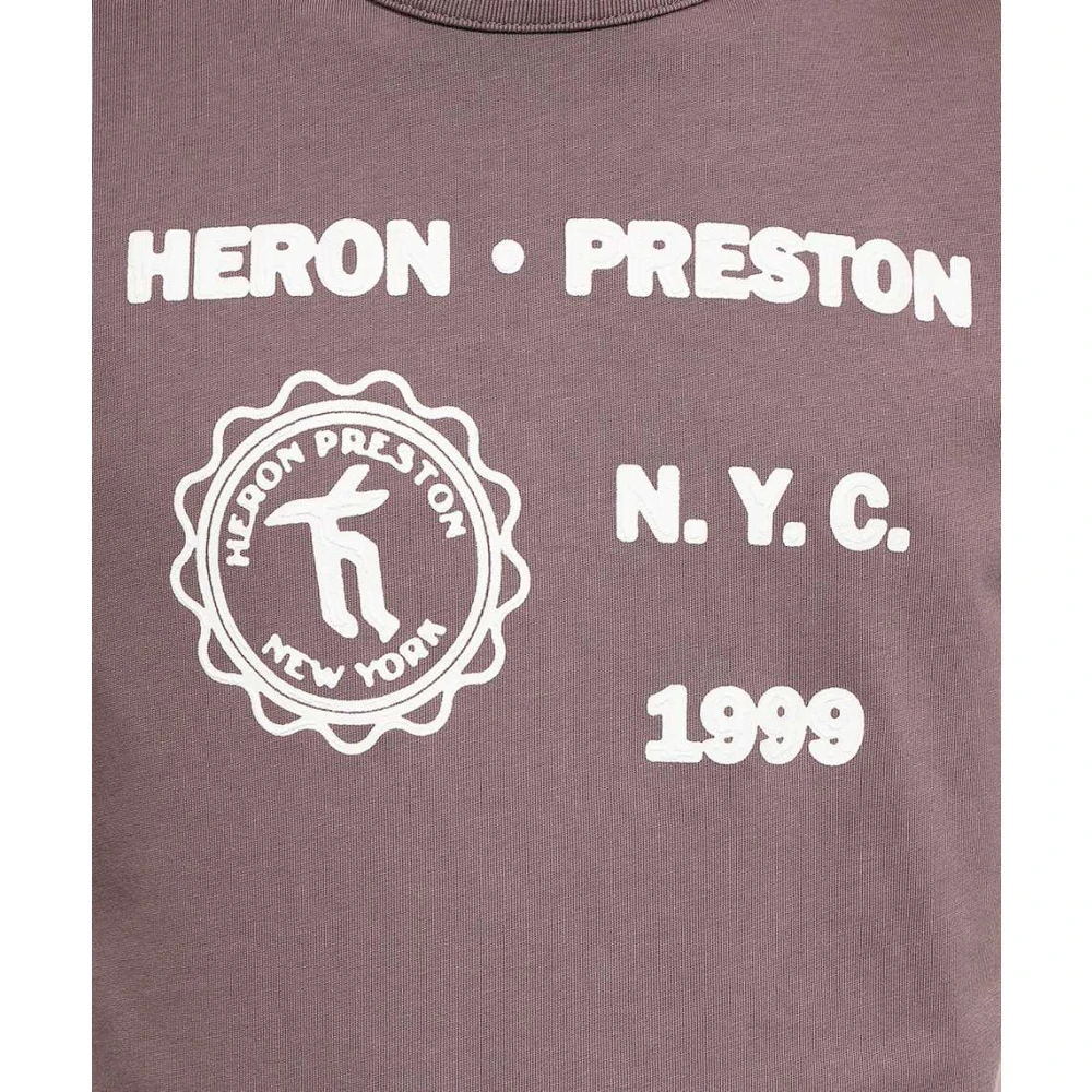 Heron Preston Katoenen T-shirt met Prints Brown Heren