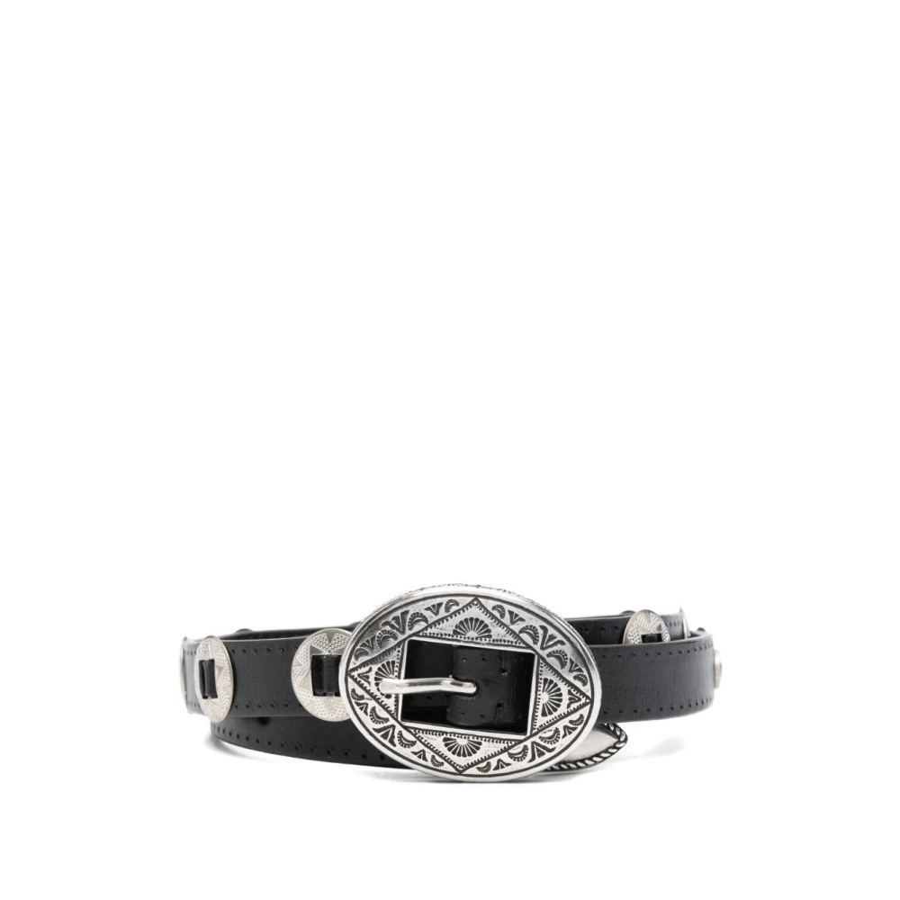 Golden Goose Wash Leather Belt - Female - Belts - Black - 90 Cm - Accessories