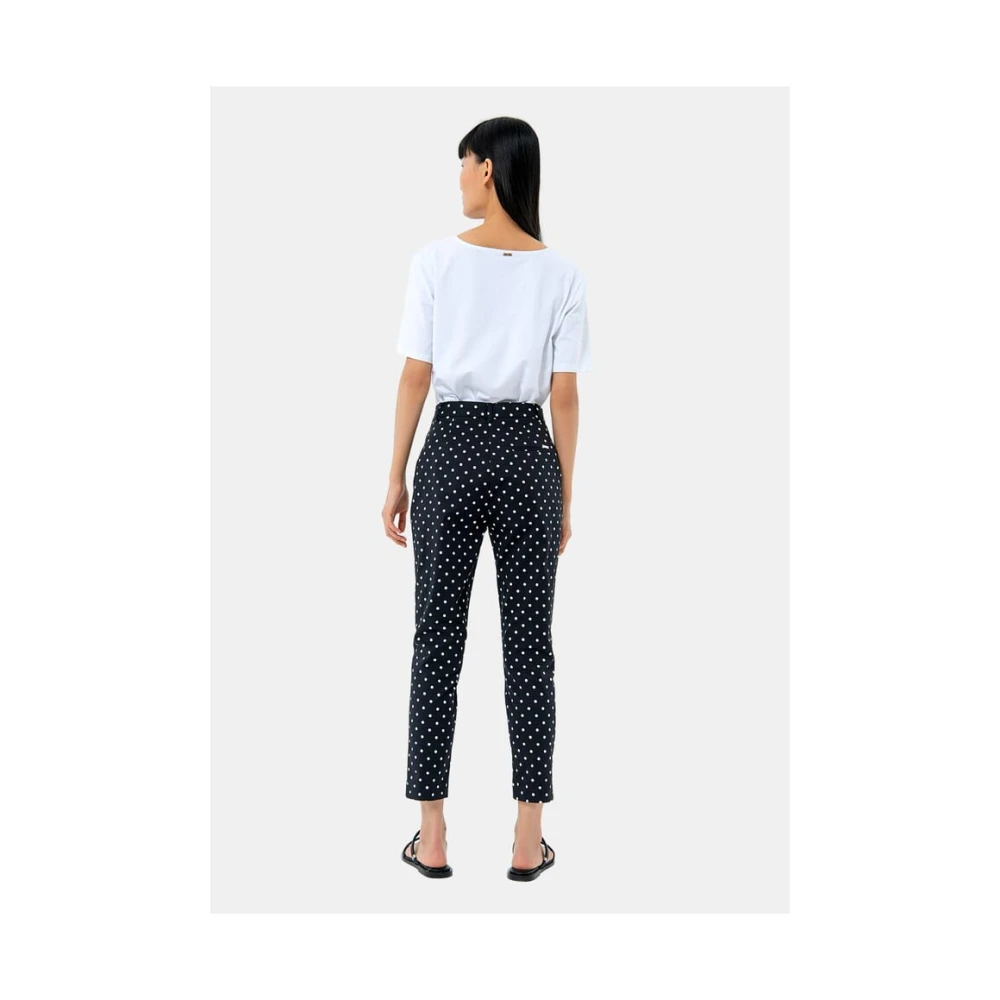 Fracomina Polka Dot Slim Broek Black Dames
