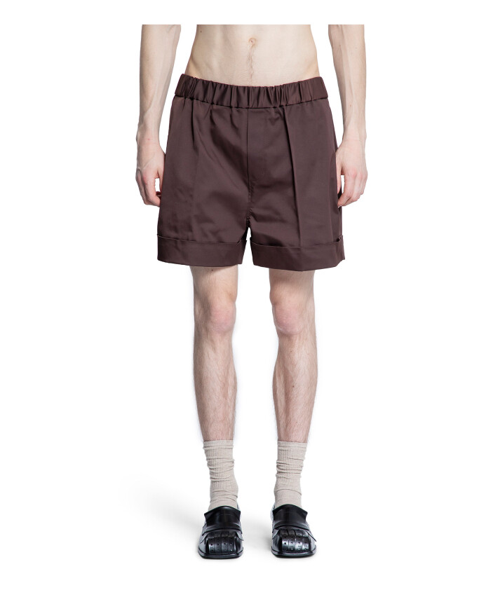 shorts-en-twill-marron-a-revers